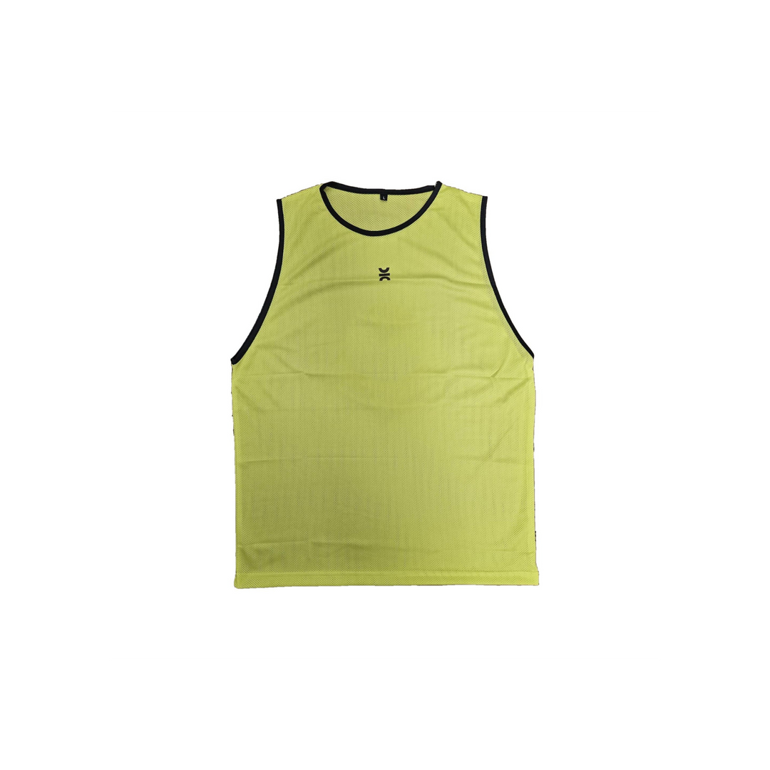 Grassroots Athletics training pinnie in yellow with black trim